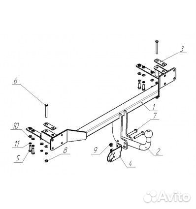 Фаркоп Сhevrolet Lacetti cедан