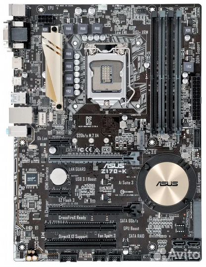 Материнка Asus Z170-K + Проц Intel i7 6700K