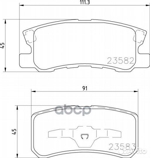 Колодки тормозные дисковые зад (PF-3450) NP