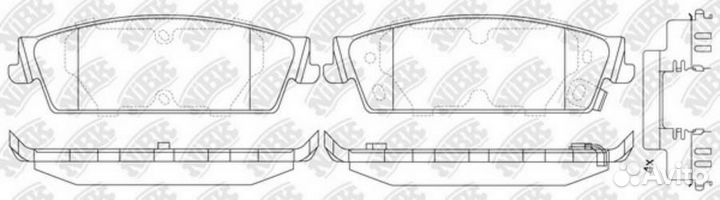 Nibk PN51013 Колодки тормозные дисковые