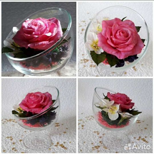 Роза в вазе