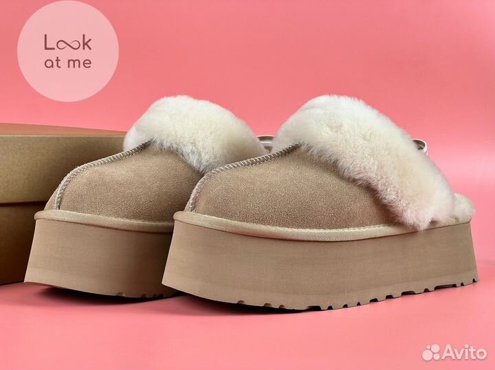 Женские тапочки на платформе Ugg Platform Sand