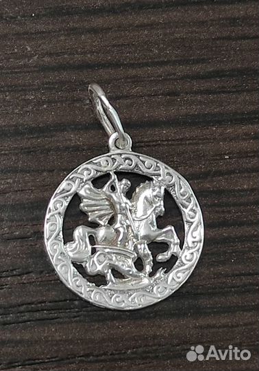 Подвеска кулон серебро Георгий Победоносец