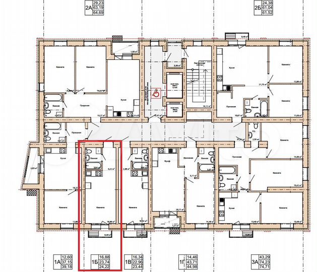 Квартира-студия, 24,2 м², 17/20 эт.