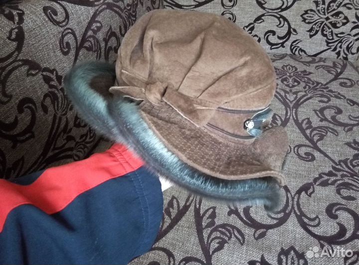 Шапка замша норка