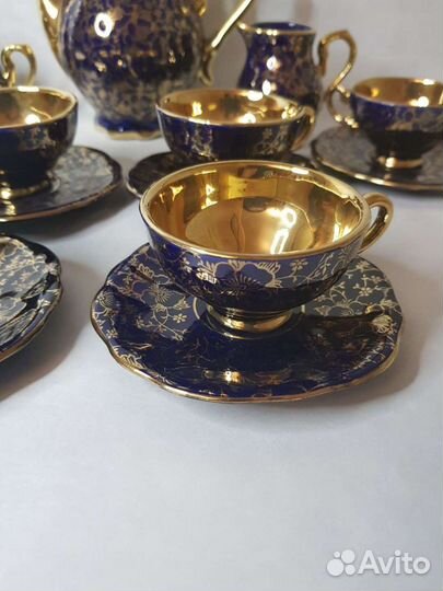 Кофейный кобальтовый сервиз