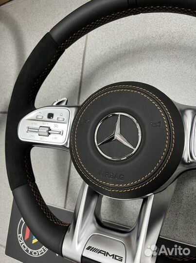 Руль оригинал Amg с подогревом mb w166 w464