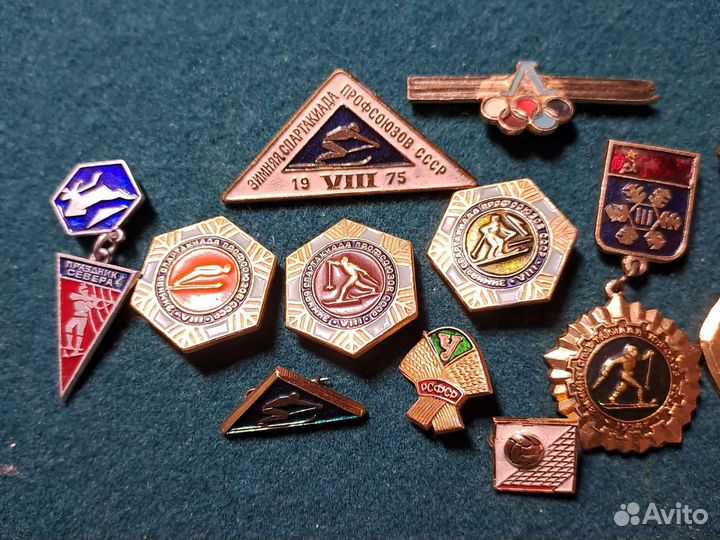 Значки СССР спортивные, набор