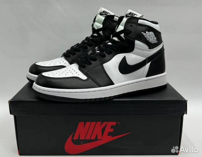 Кроссовки Nike air jordan 1 черно-белые