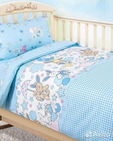 Комплект постельного белья для детской кроватки
