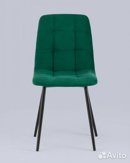 Стул Oliver велюр тёмно-зелёный