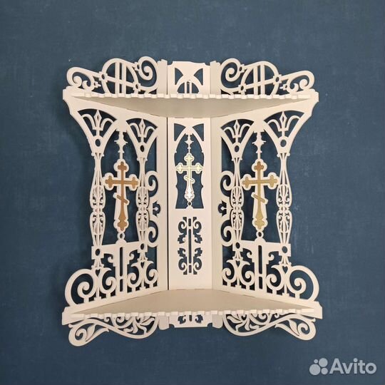 Полка для икон Иконостас Модель 20 Красный угол 1