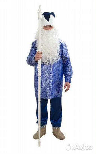 Посох деревянный резной Деда Мороза, ручная работа