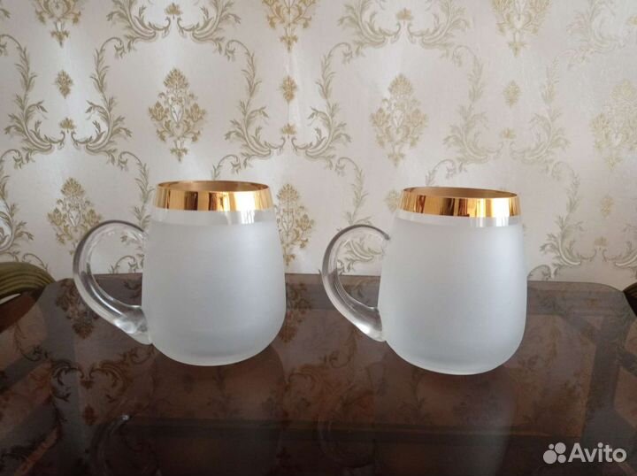 Кружки, новые, 2 шт. Чехия. Богемское стекло
