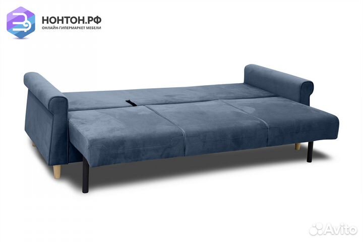 Диван тик-так Иветта серо-синий