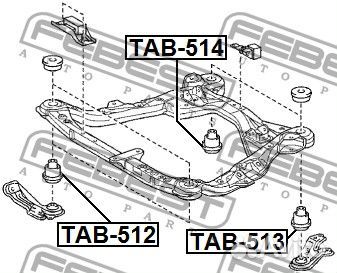Сайлентблок подрамника передний