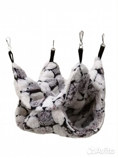 Гамак 2 этажа для грызунов /34х34 см/ с карабинами