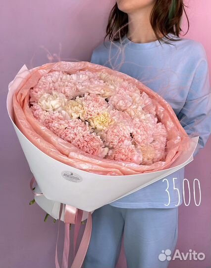 Букет пионовидных роз (коробка, композиция)