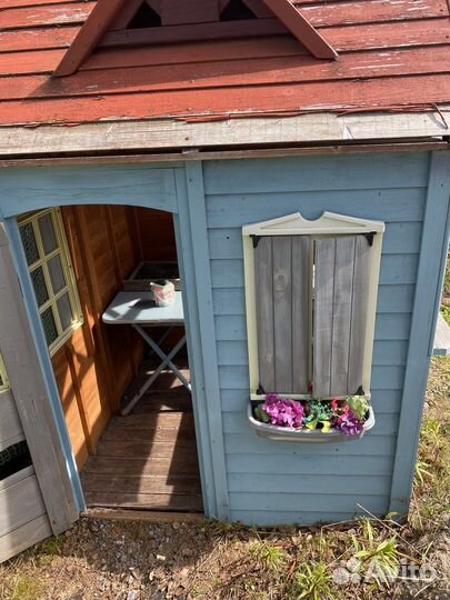 Детский деревянный домик для дачи