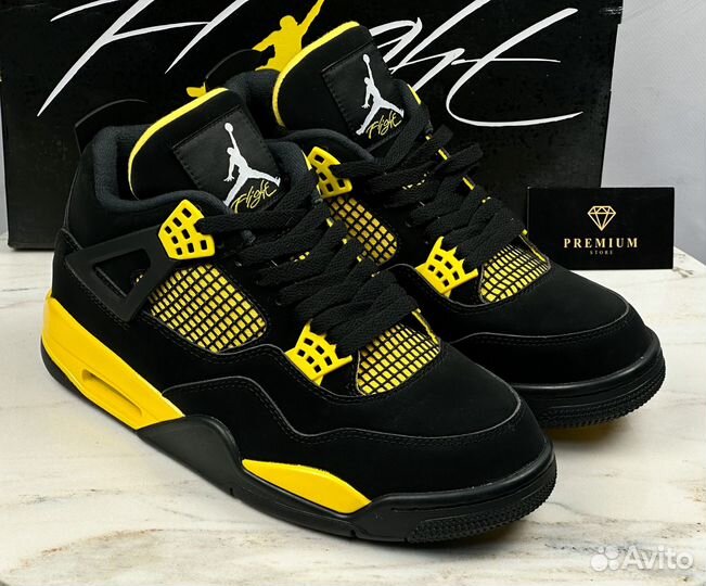 Кроссовки Nike Air Jordan 4 Retro Yellow Thunder