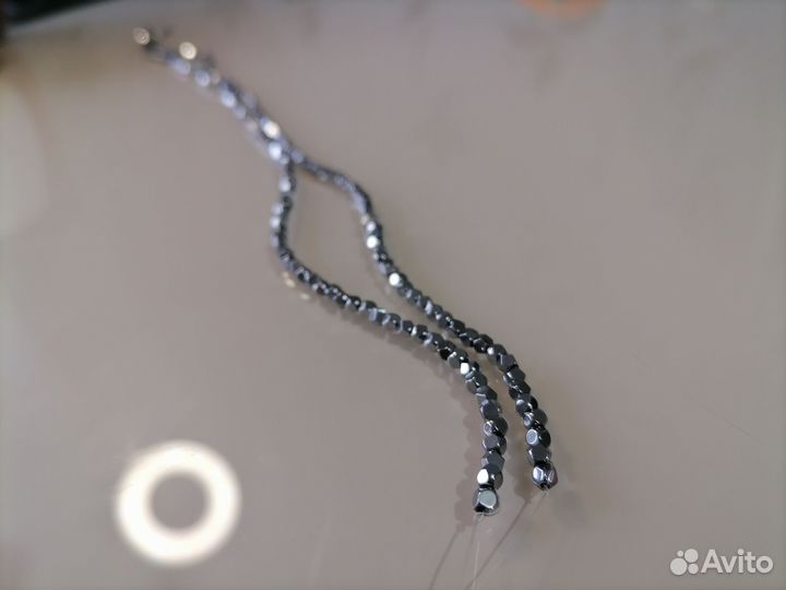 Камень Гематит бусы