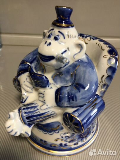 Гжель скульптура Обезьяна