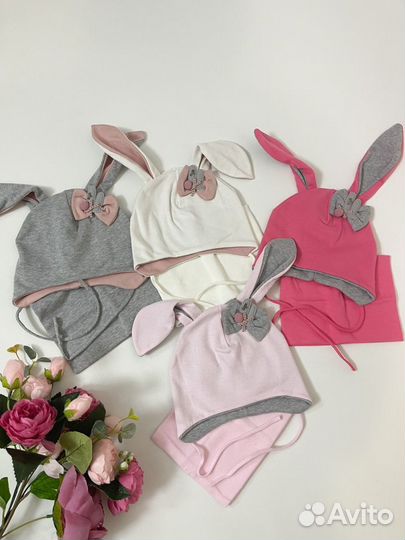 Новый комплект шапка и снуд для девочки 1-2 года