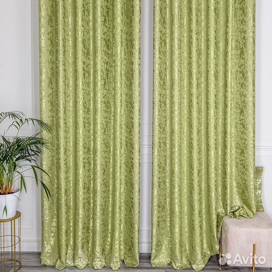 Шторы Версаль Светло-зеленые готовые и на заказ