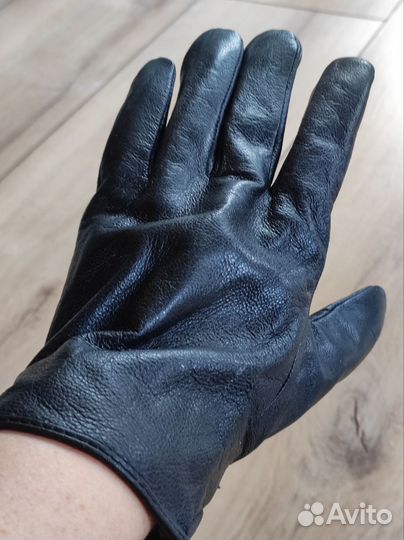 Перчатки кожаные зимние мужские