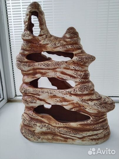 Декорации для аквариума, грот, водоросли