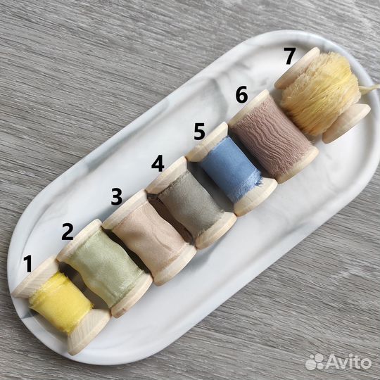 Набор шелковых лент 7шт