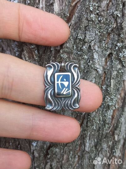 Кулон серебро+эмаль 1979г