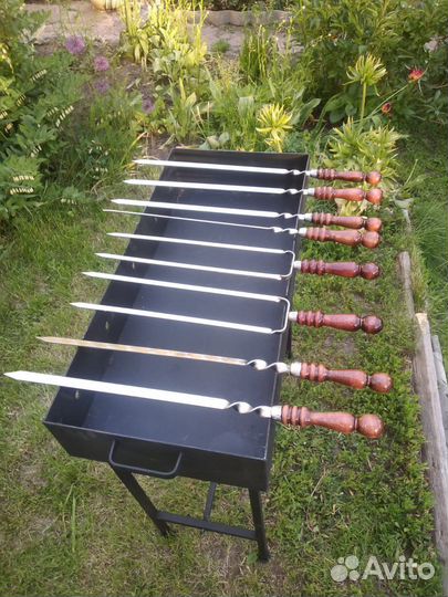 Шампуры с деревянной ручкой 50см