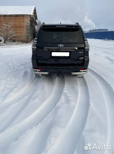 Передняя защита Грюндик клыки нержавейка Прадо150