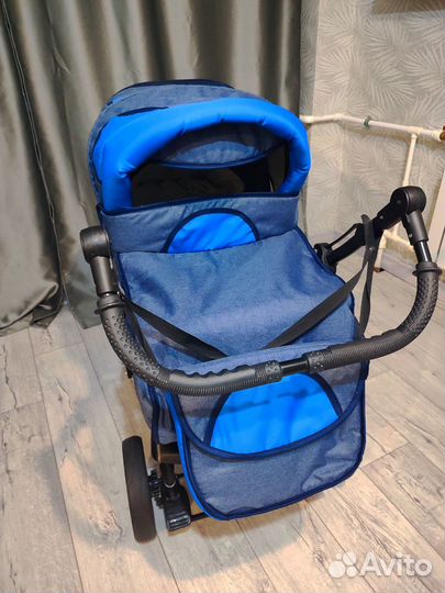 Коляска-трансформер Babyton Pillo OX Denim-Blue