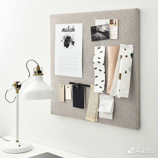 Доска для записей икеа 60x60см, бежевая