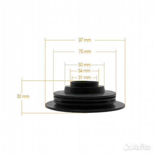 Влагозащищающая резинка 75х97 мм. Для врезки