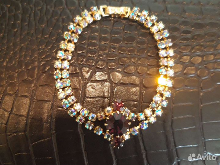 Браслет. Чехословакия. Аurora Borealis. Винтаж