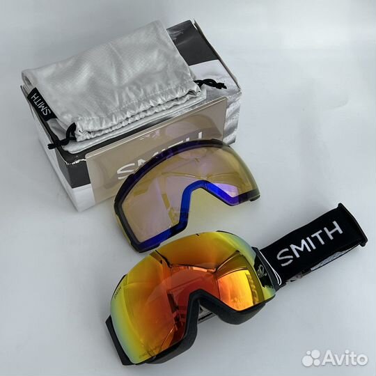 Сноуборд маска Smith IO Mag Black 2линзы Chromapop