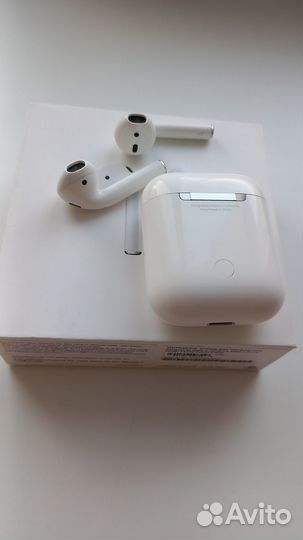 Airpods 2 наушники с проводным кейсом оригинал