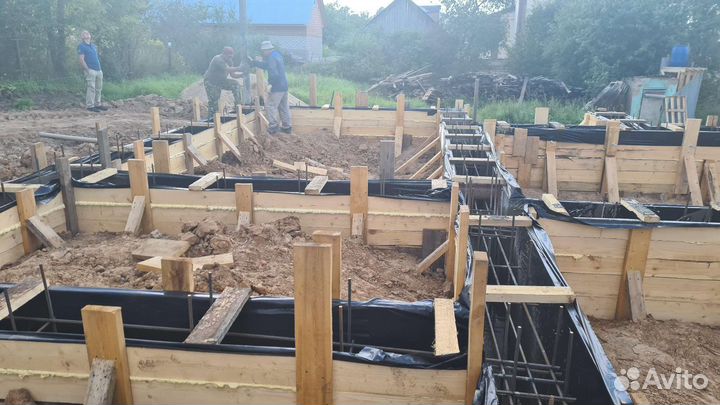 Заливка фундаментов под ключ, бетонные работы