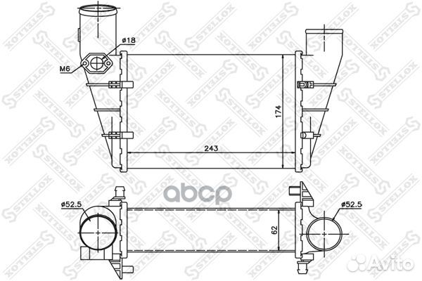 Интеркулер VW Passat, Audi A4/A6 1.8T/1.9TDi