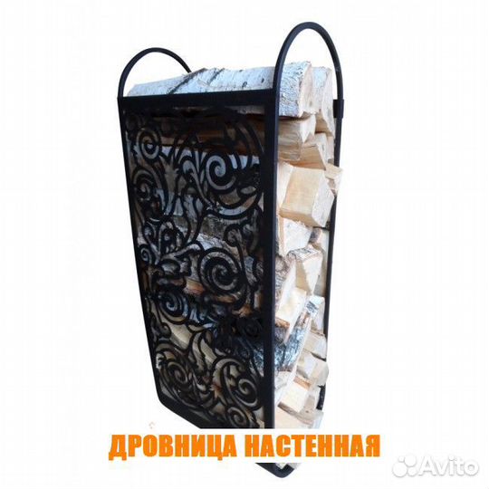 Дровница настенная резная luxe