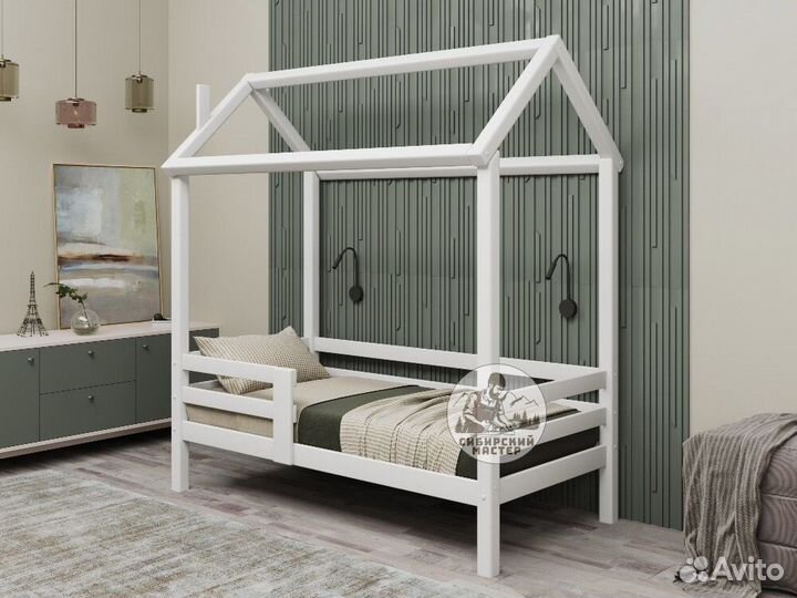 Кровать домик деревянная