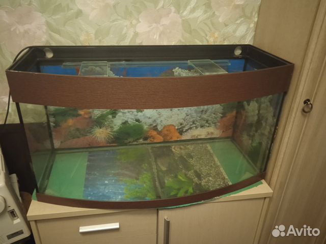 Аквариум с подсветкой 180л и ср-ва ухода