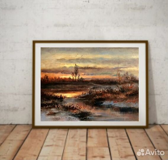 Картина маслом Закат