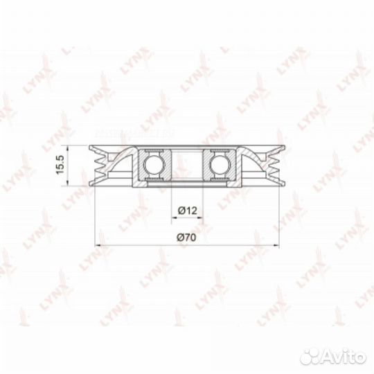 Lynxauto PB-5040 Ролик натяжной приводного ремня
