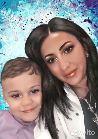 Портреты на холсте по фото