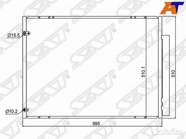 Радиатор кондиционера lexus RX 03-08, lexus RX270