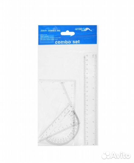 Набор чертёжный, прозрачный